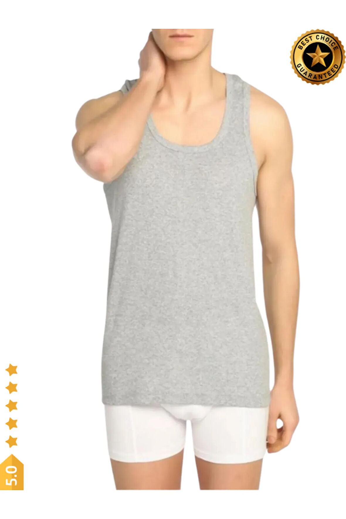 ekonomik erkek gri pamuklu atlet