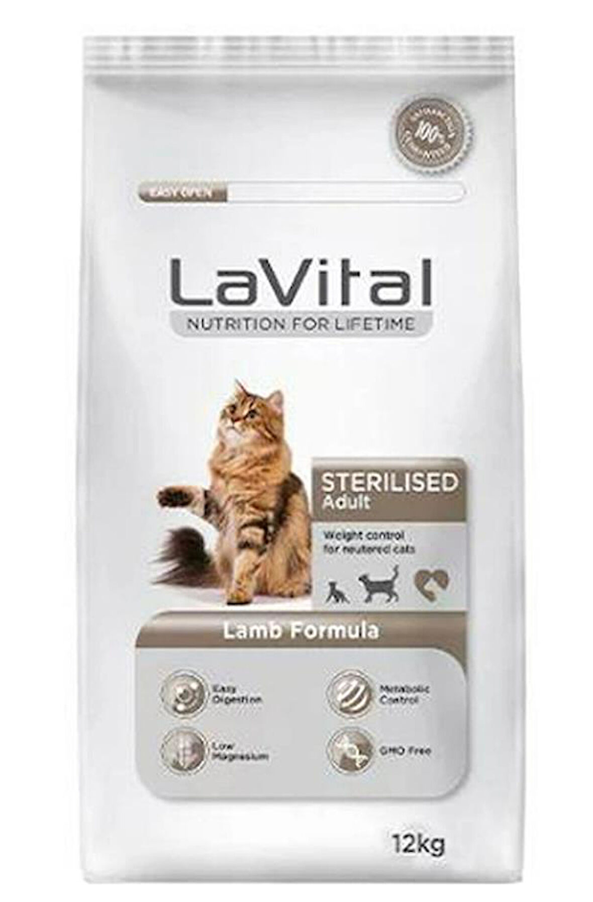Lavital Kuzu Etli Kisirlastirilmis Kedi Mamasi 12 kg