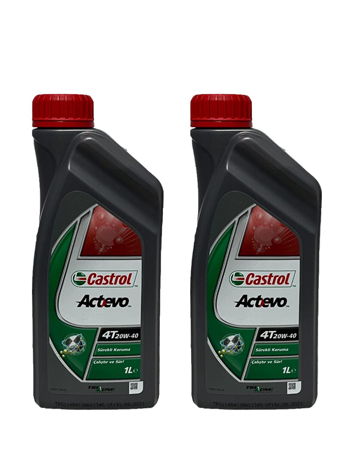 Castrol Actevo 20W-40 4T Motosiklet, 4 Zamanlı Motor Yağı 1 Lt. 2 adet