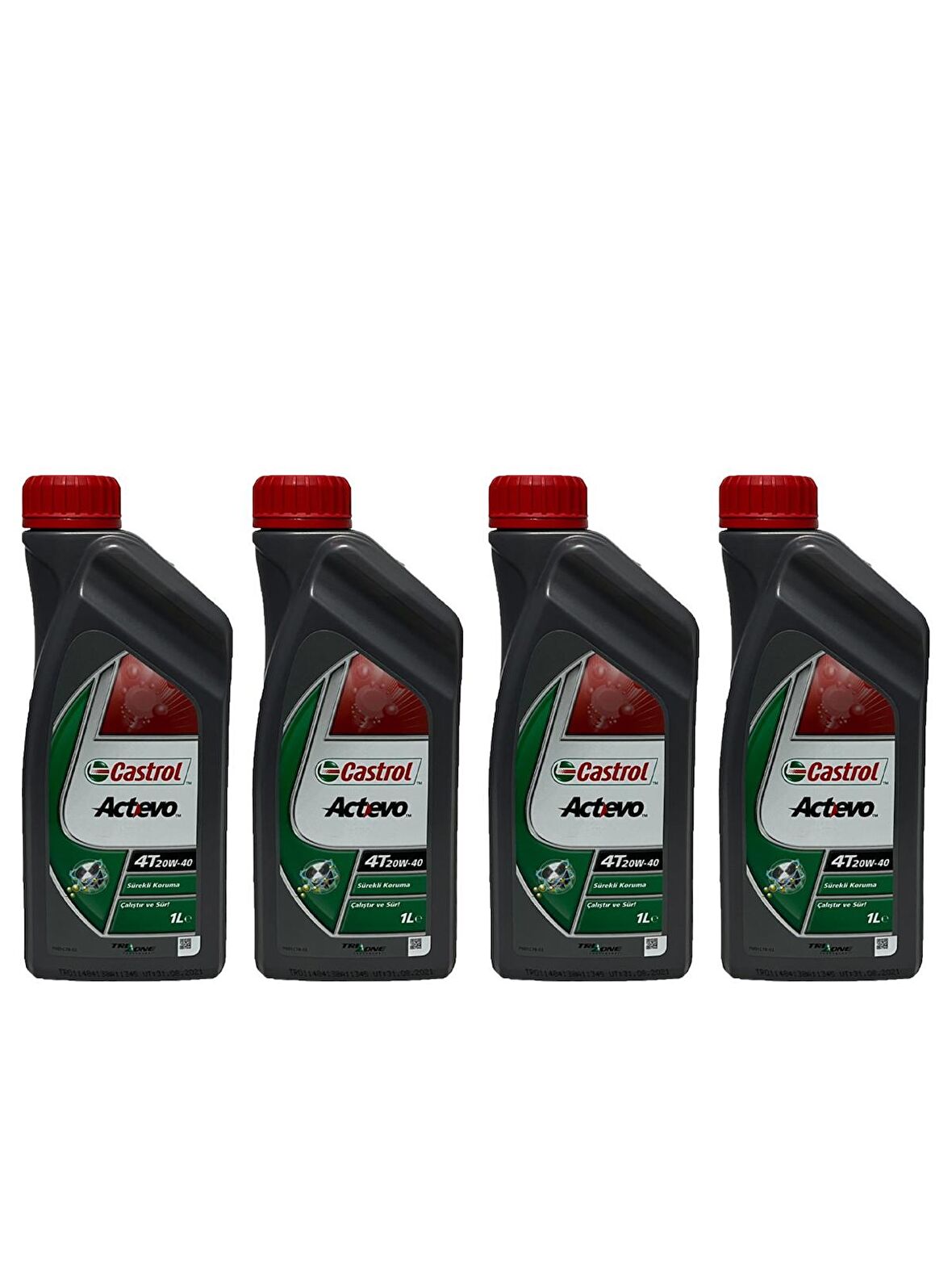 Castrol Actevo 20W-40 4T Motosiklet, 4 Zamanlı Motor Yağı 1 Lt. 4 adet