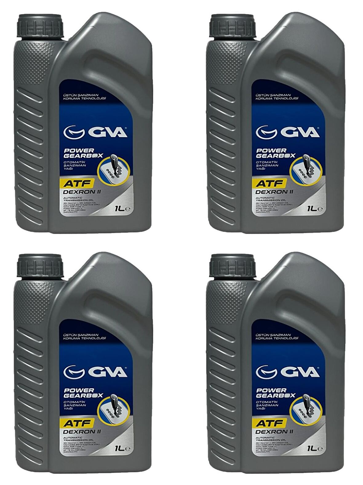 Gva Dexron II Atf Otomatik Şanzıman Yağı Kırmızı 1 Litre 4 Adet