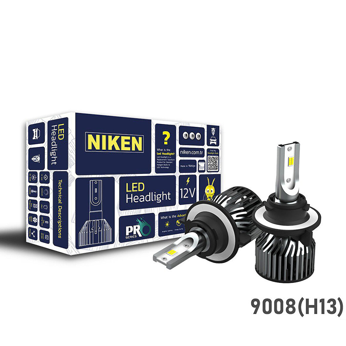 Niken Led Xenon Pro Serisi 9008 (H13) Far Ampulü 2'Li Takım