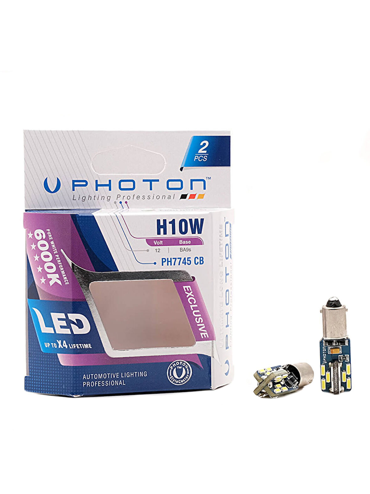 Photon BA9S 12V-24V H10W 6000 Kelvin Soğuk Beyaz Canbus Led Gösterge, Tavan Ampulü 2'li Takım