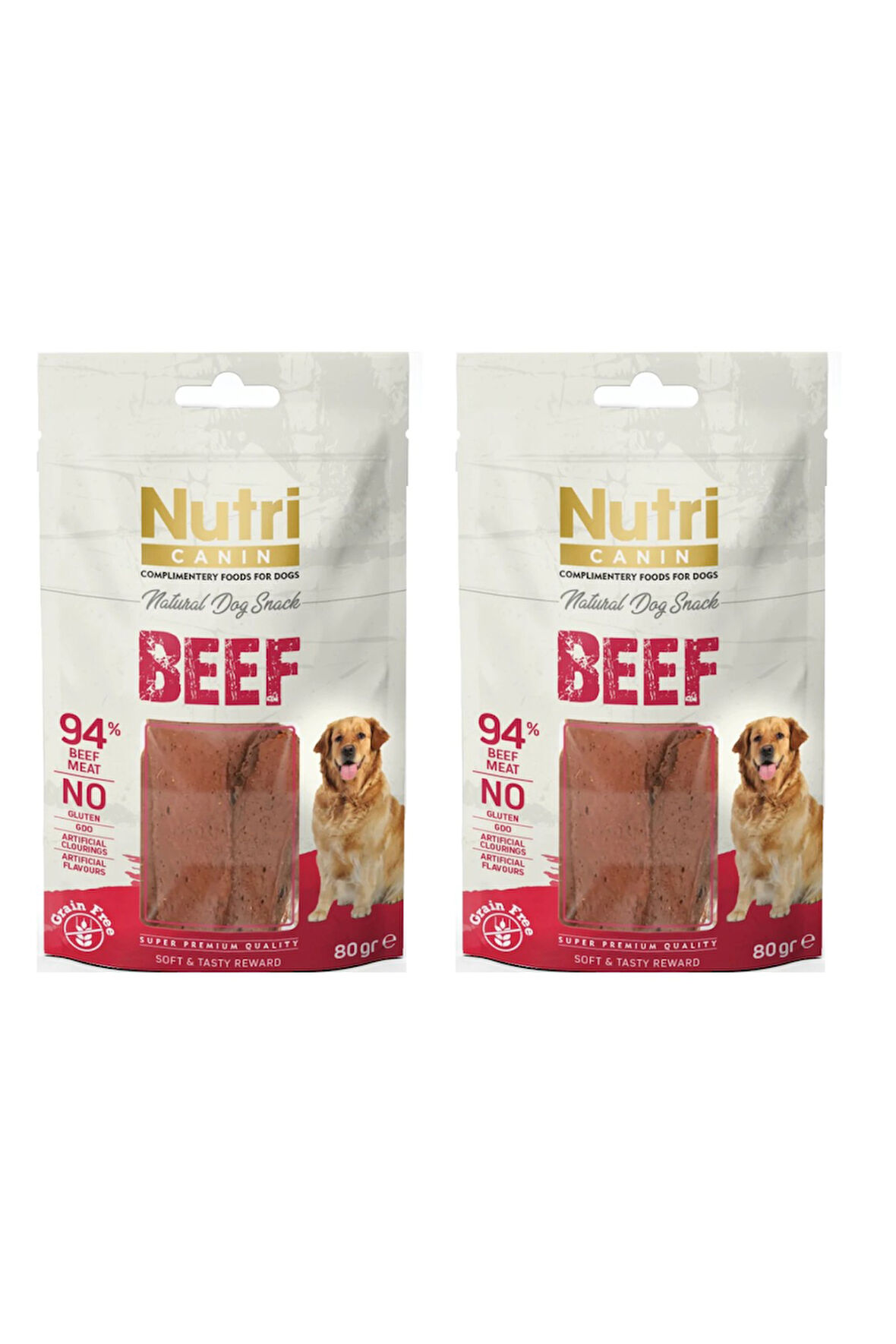 Nutri Canin Sığır Fileto Tahılsız Köpek Ödülü 80 Gr. X 2 Adet