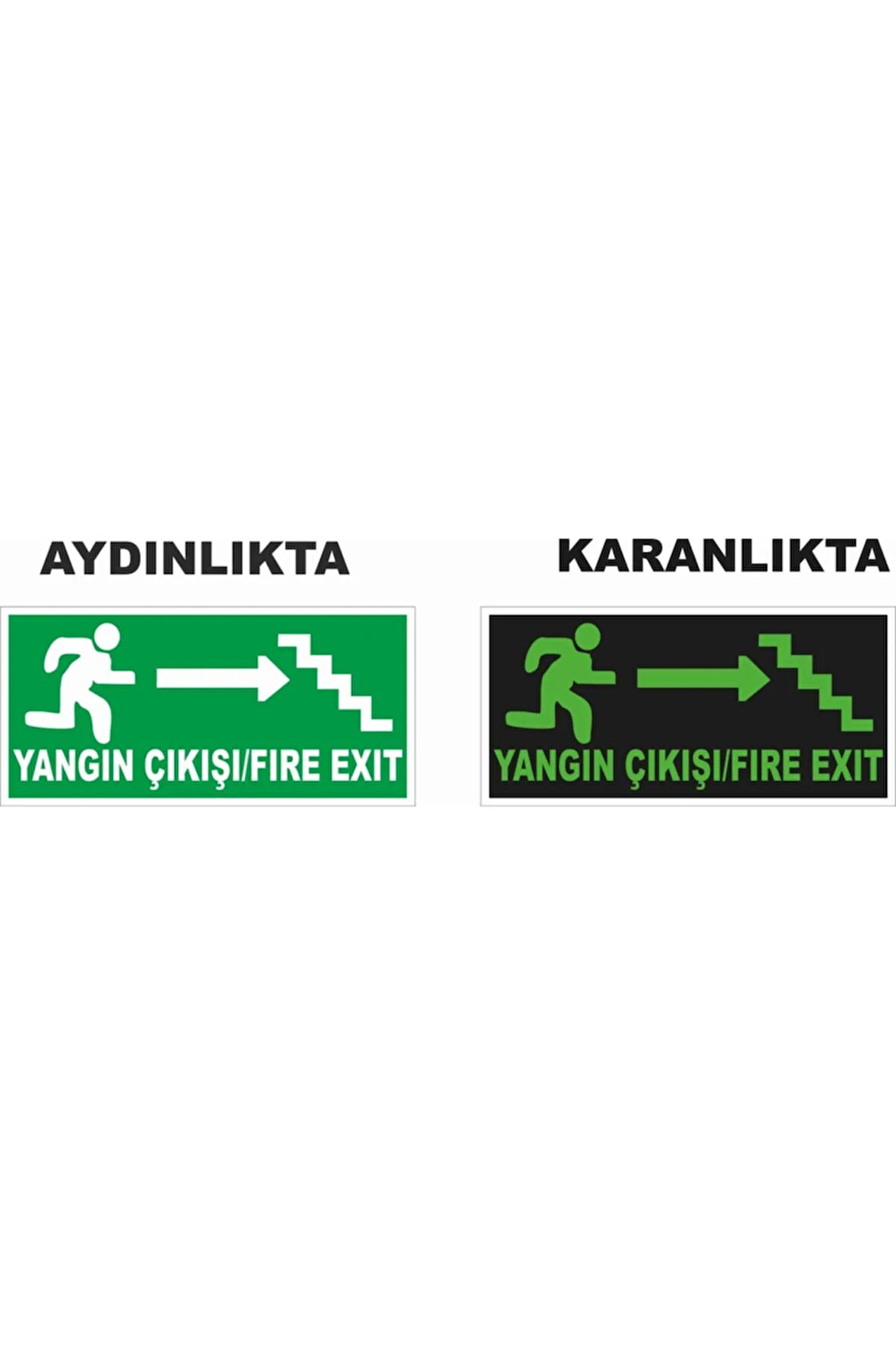 Yangın Çıkış Sağ Ok Fosforlu Levha