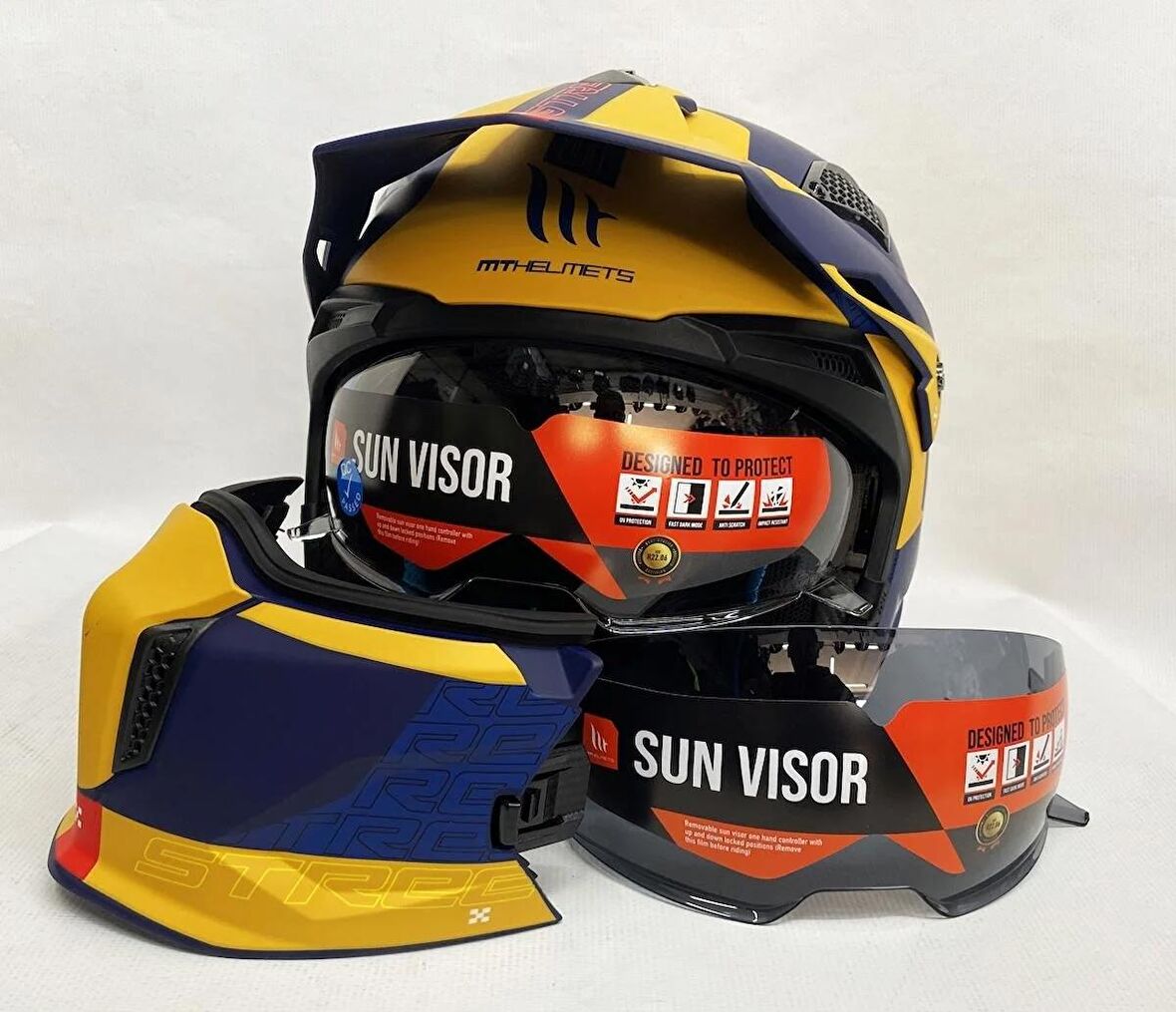 Mt Streetfighter Sv Totem C3 Modüler Motosiklet Kask S