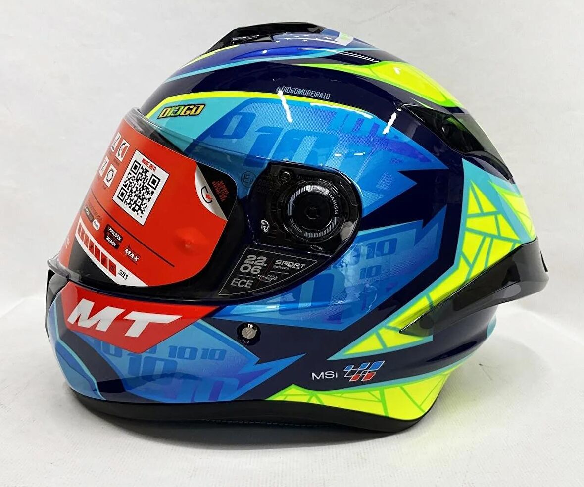 Mt Targo S Diogo Moreira C7 Şeffaf Vizörlü V-14B Kapalı Kask M
