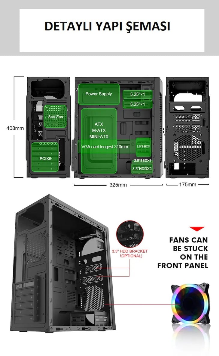 XASER MG3147 Temperli Cam Yan Panel