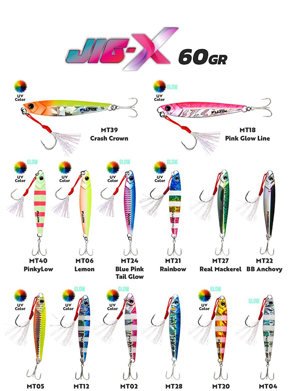 Fujin Jig-X 60gr Shore Jigging Jig Yem
