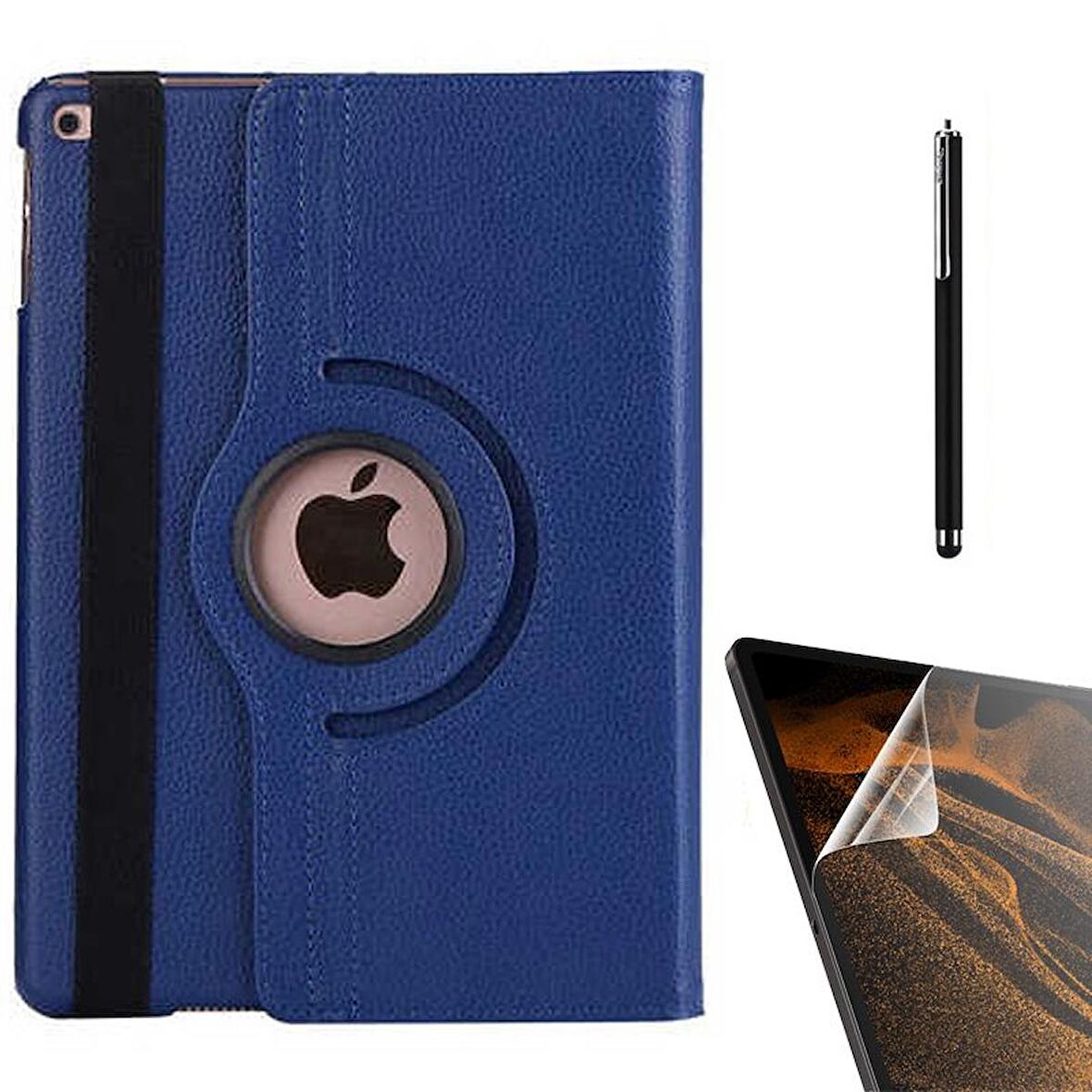 Gpack Apple iPad 10.2 2021 9.Nesil Kılıf Kapaklı Standlı 360 Dönebilen Koruma dn22  Nano  Kalem