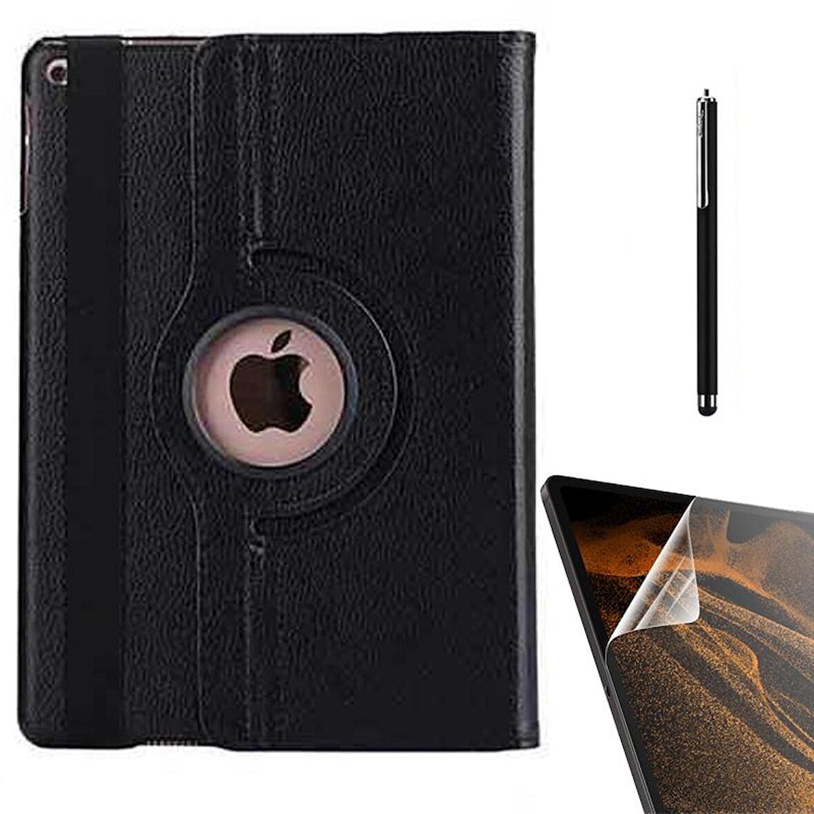 Gpack Apple iPad Pro 10.5 7.Nesil Kılıf Kapaklı Standlı 360 Dönebilen Koruma dn22  Nano  Kalem