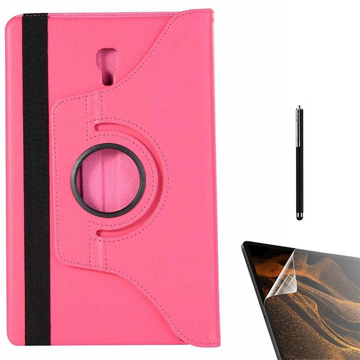 Gpack Samsung Galaxy Tab A T590 Kılıf Kapaklı Standlı 360 Dönebilen Koruma dn22  Nano  Kalem