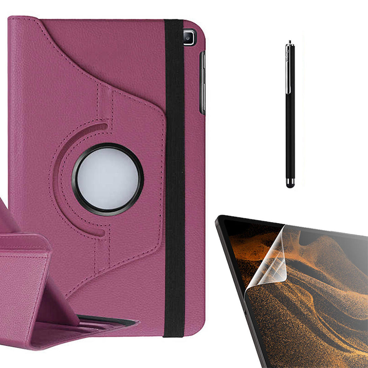 Gpack Samsung Galaxy Tab A7 10.4 T500 2020 Kılıf Kapaklı Standlı 360 Dönebilen Koruma dn22  Nano  Kalem