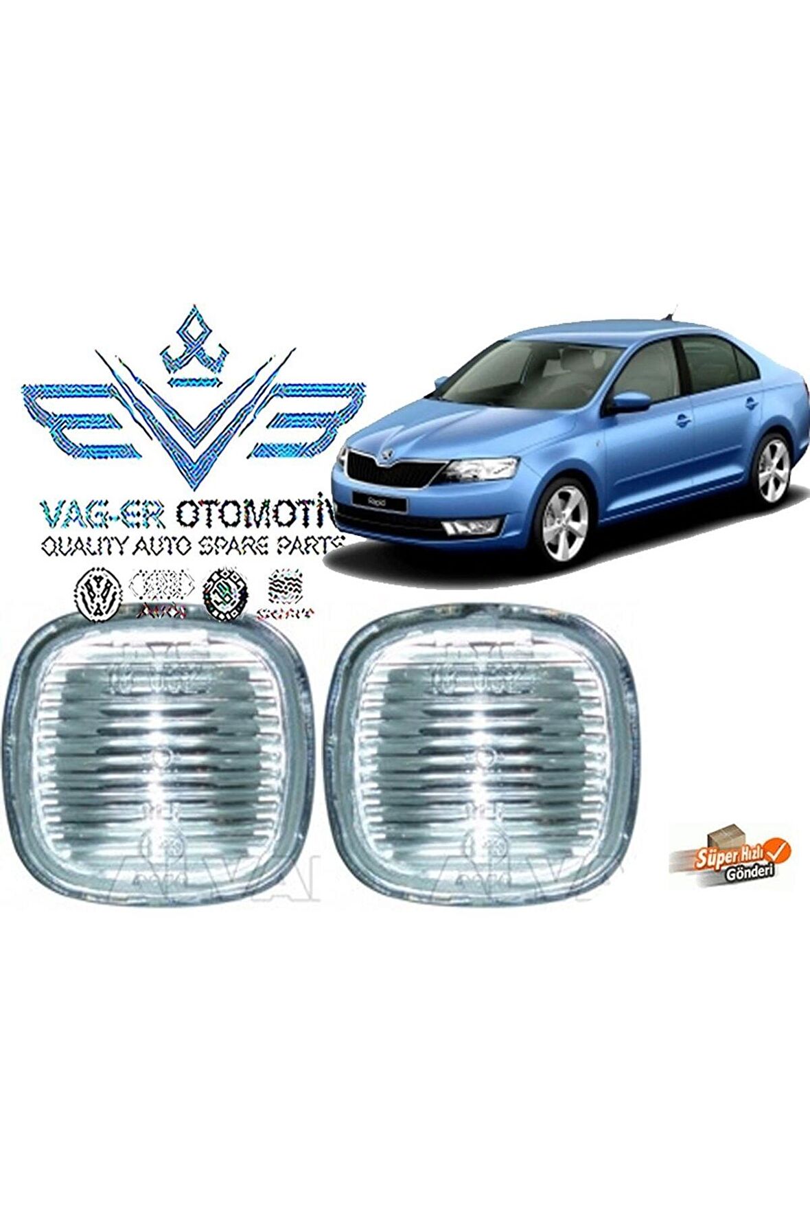 Rapid 2012-2020 Sağ Sol Çamurluk Yan Sinyali Lambası 1u0949127 Uyumlu