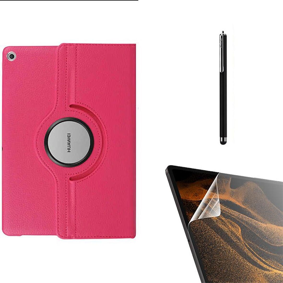 Gpack Huawei T3 7 inç Kılıf Kapaklı Standlı 360 Dönebilen Koruma dn22  Nano  Kalem