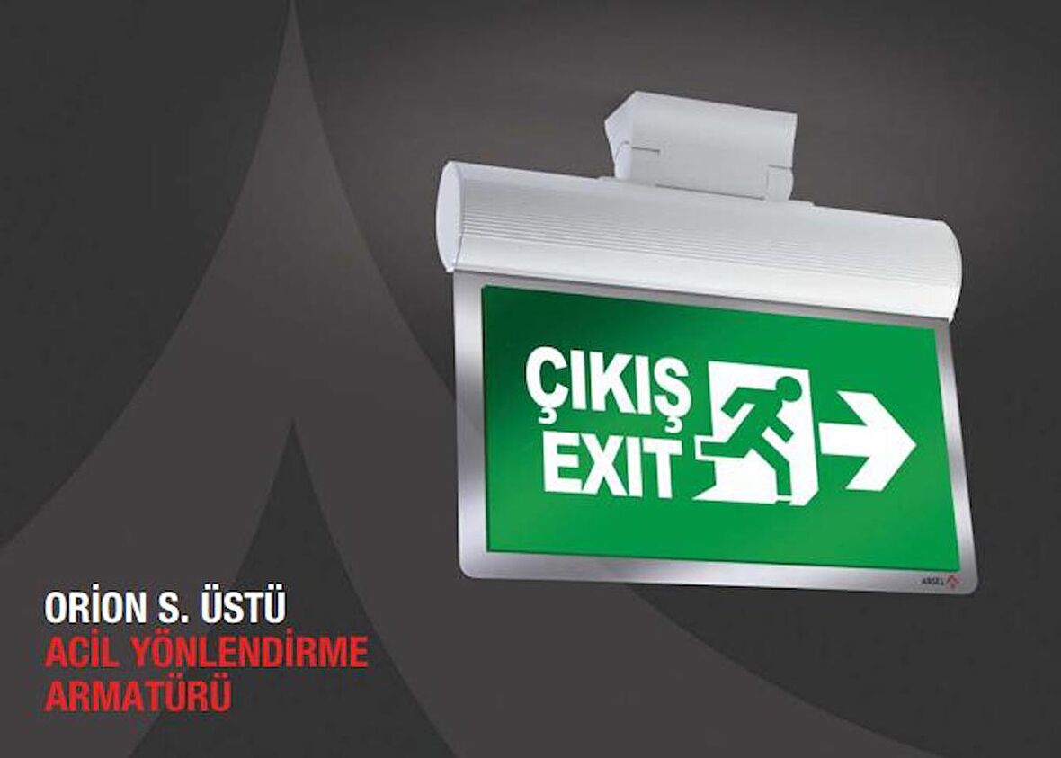 Arsel Orion AEB-39020-L Acil Çıkış Yönlendirme Armatürü Şebekeden Yanan 20xF LED