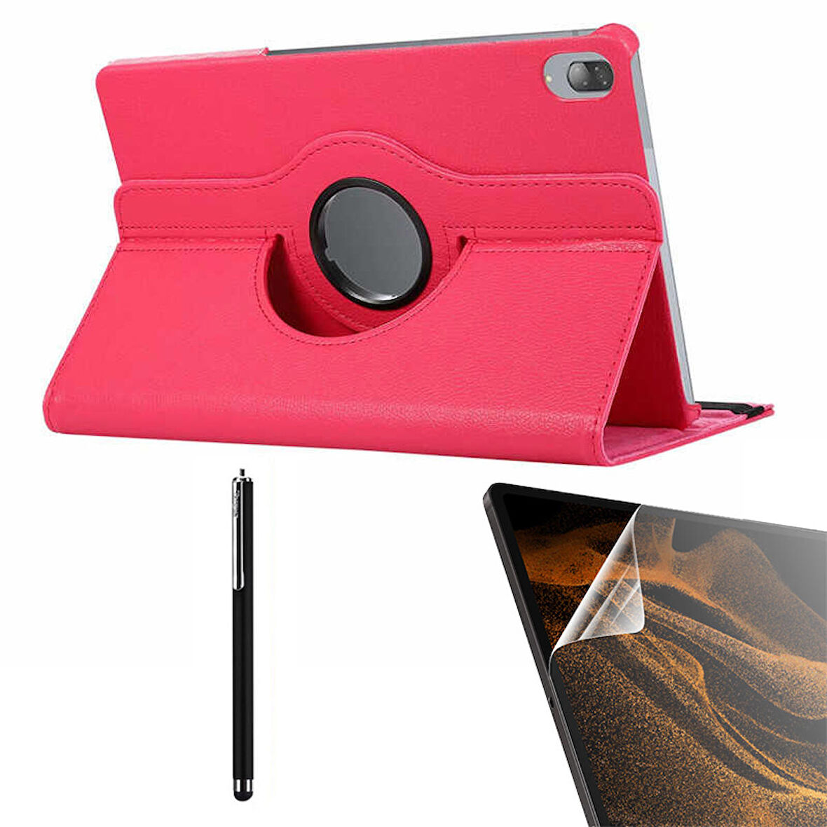 Gpack Lenovo M10 TB-X605F Kılıf Kapaklı Standlı 360 Dönebilen Koruma dn22  Nano  Kalem