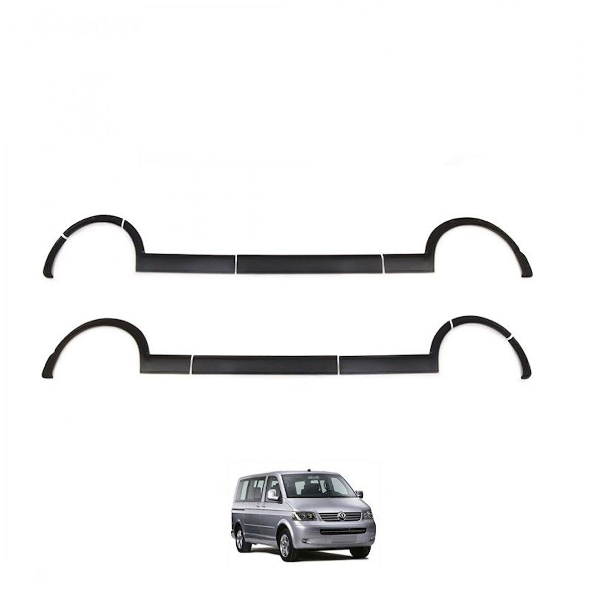 Volkswagen Transporter T5 Uzun Şasi 2003 - 2009 Çamurluk Kapı Dodikleri Set 11 Parça Çift Sürgü
