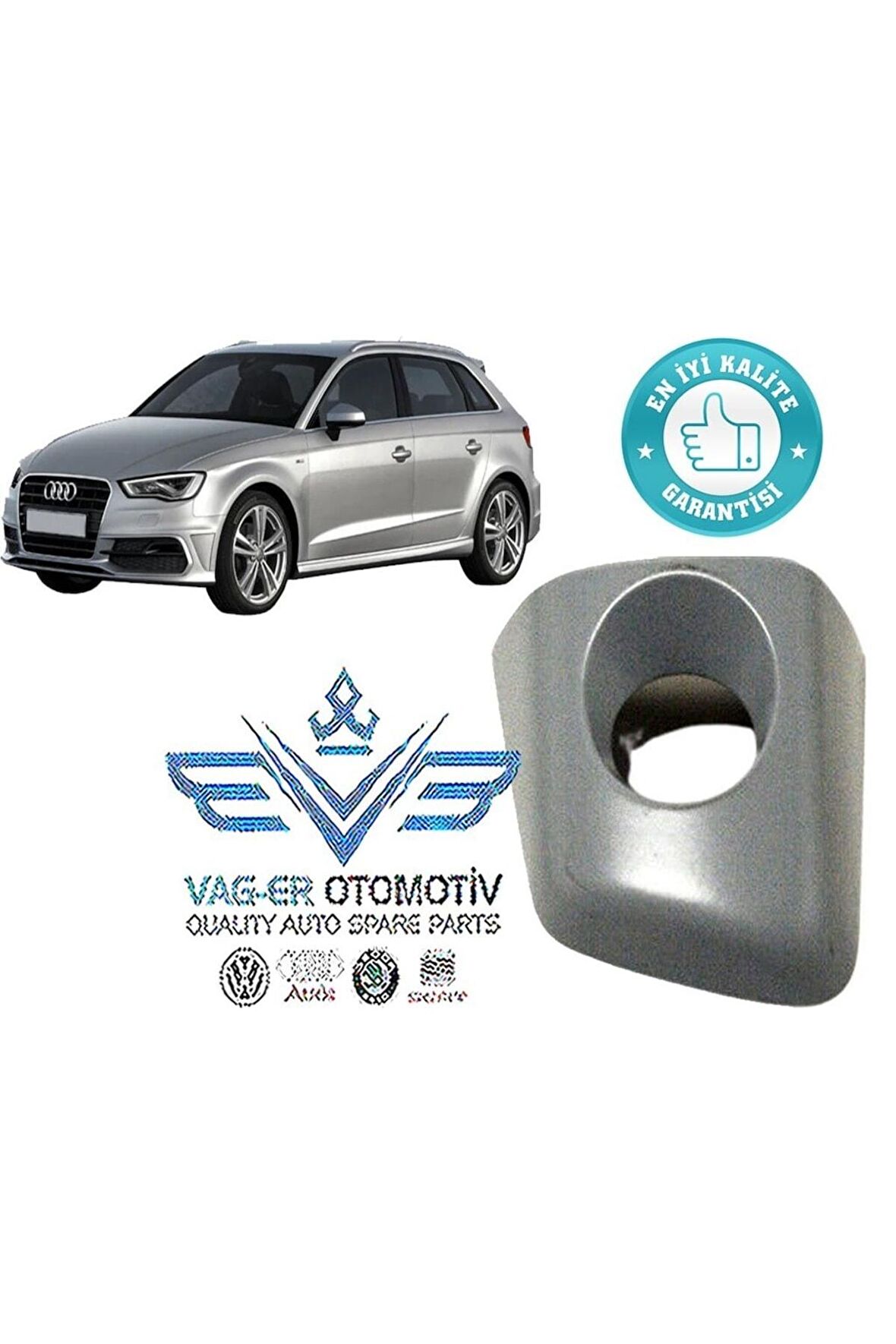 Audi A3 Hb 2013-2016 Ön Sol Dış Kapı Kolu Kapağı Badem 8v1837879a