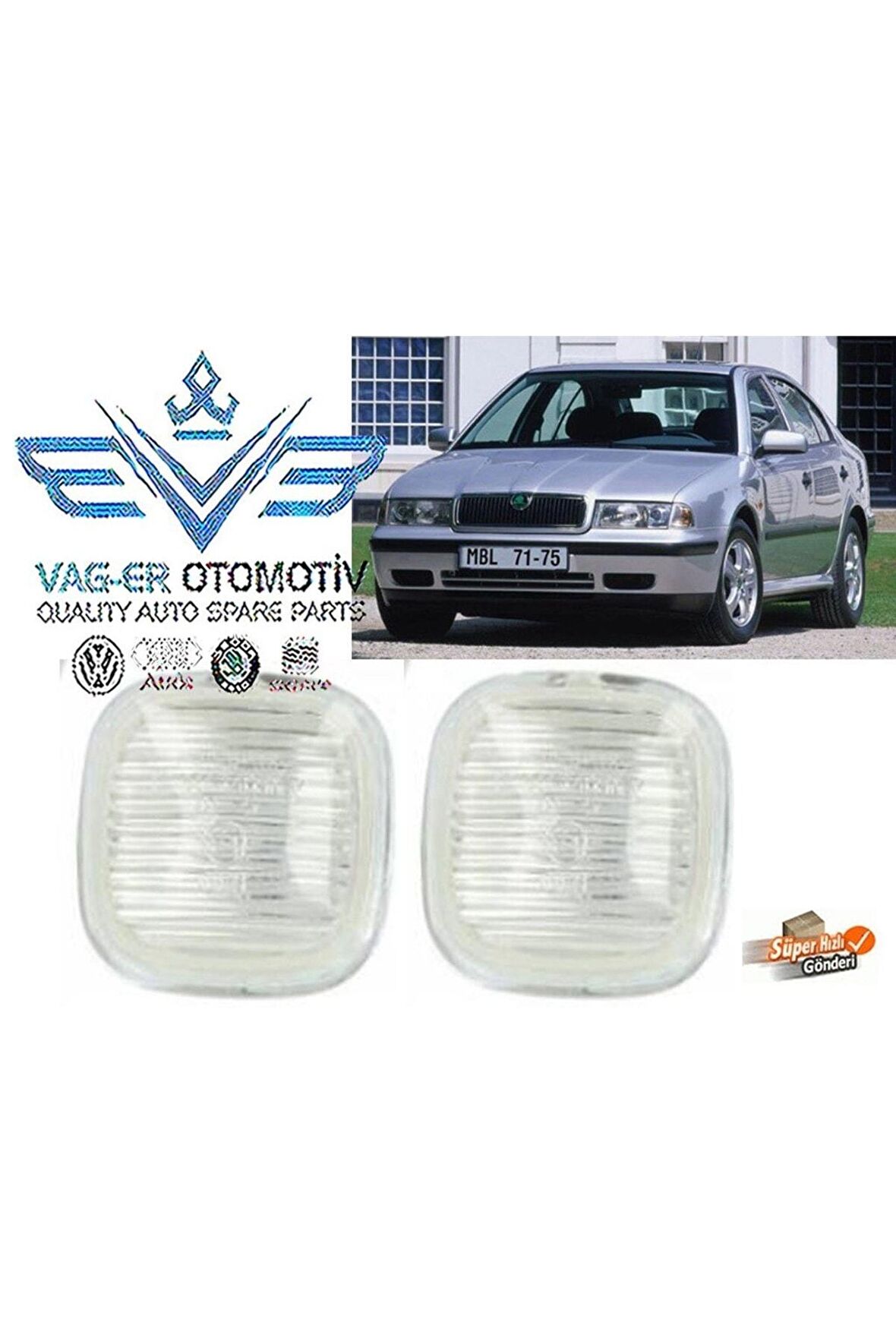 Octavia 2001-2009 Sağ Sol Çamurluk Yan Sinyali Lambası 1u0949127 (540841903)