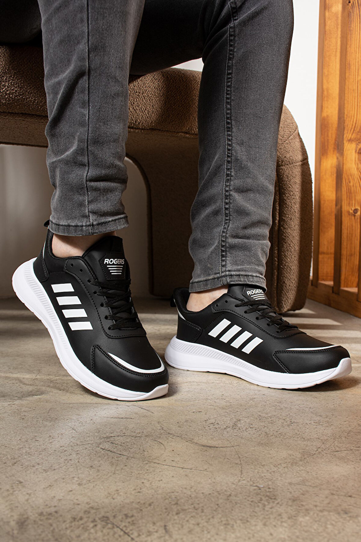 Günlük Erkek Bağcıklı Hafif Rahat Dikiş Detaylı  Yürüyüş Spor Ayakkabı 1671