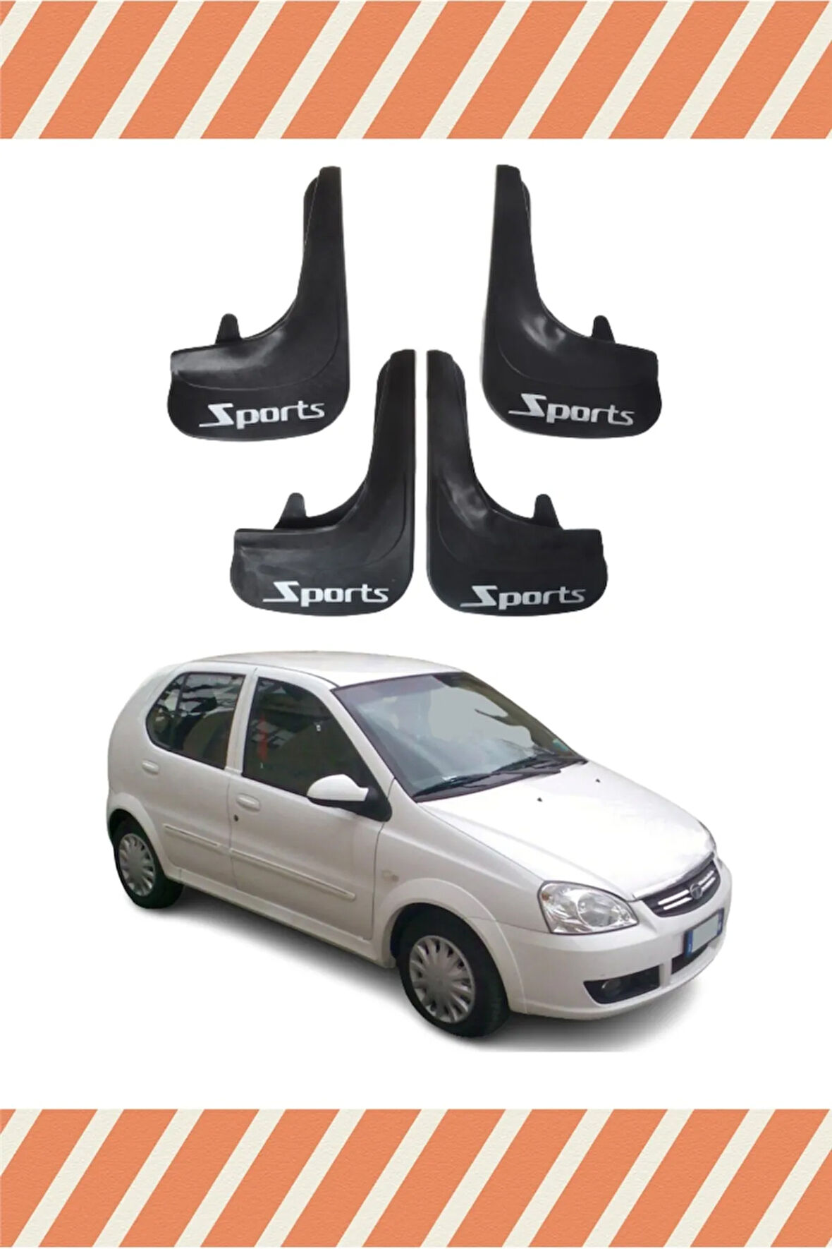 Tata Indica Sports yazılı 4’lü tozluk çamurluk paçalık kaliteli
