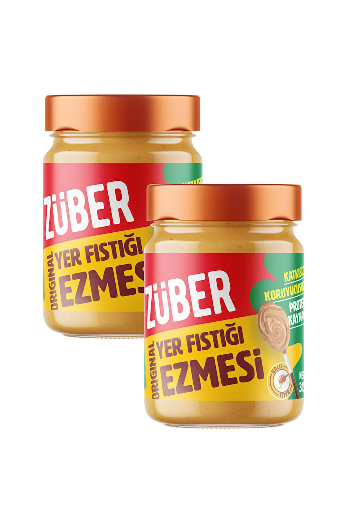 Züber Original Fıstık Ezmesi 315 Gr x 2 Adet