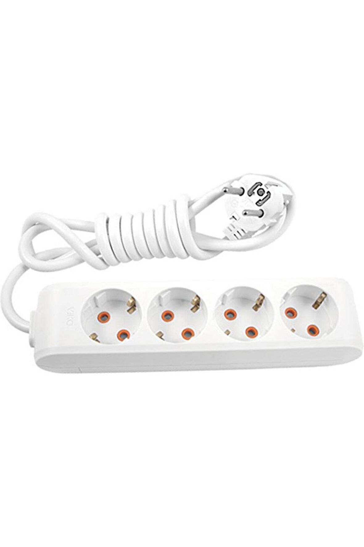 Viko 4 lü Priz 3x1,5 mm Uzatma Beyaz 10 Mt.