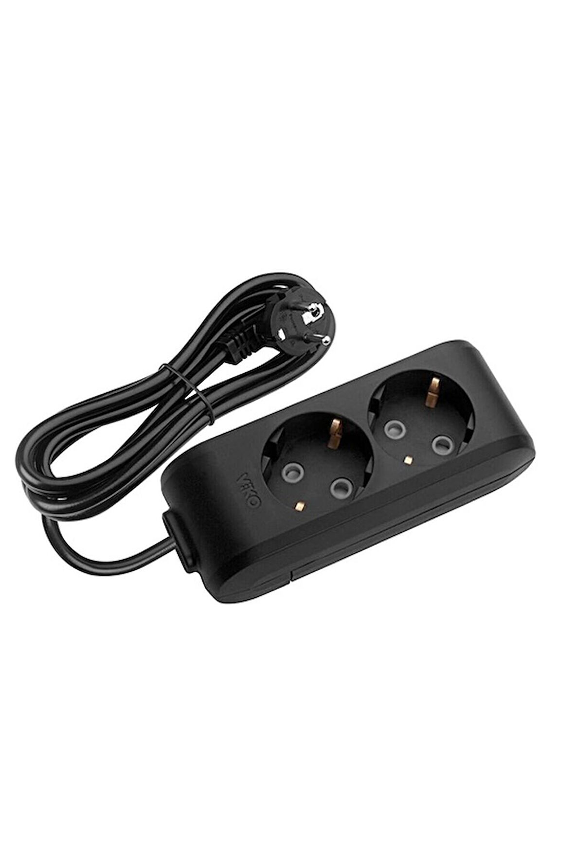 Viko 2 li Priz 3x1,5 mm Uzatma Siyah 10 Mt.