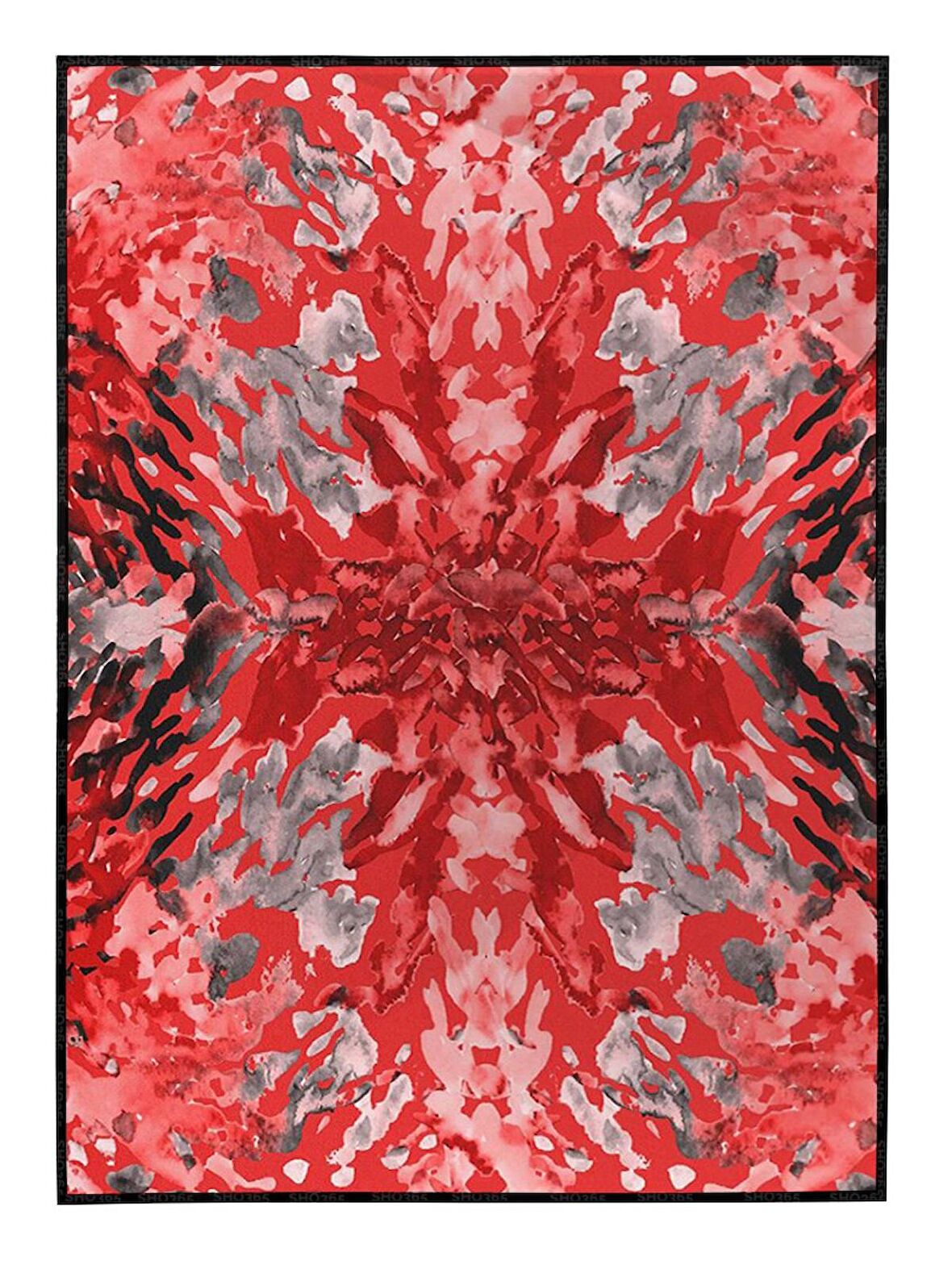 Shop365 Kırmızı Tonlarda Çizim Desen Modern sanat tuval-dikey- Tablo Çerçeveli P-000449