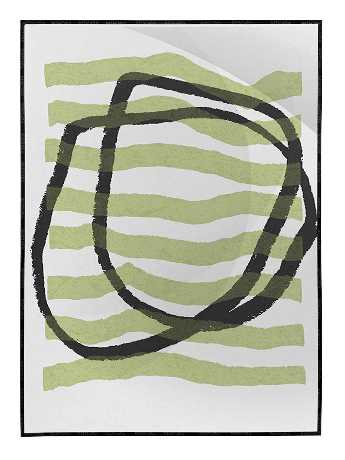 Shop365 Şekiller Dekoratif Pastel Renkler Modern Tablo Çerçeveli P-000451