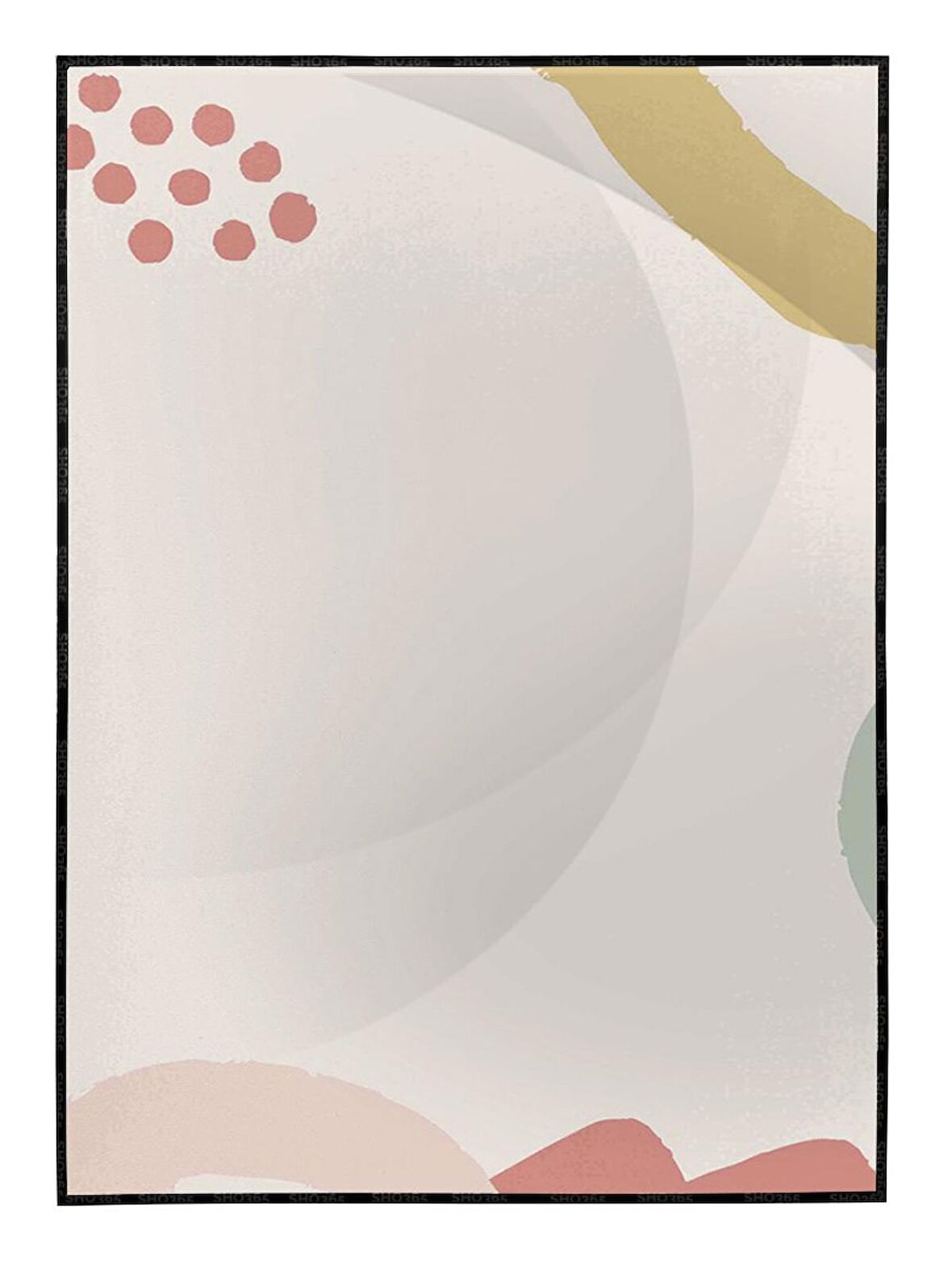 Shop365 Şekiller Dekoratif Pastel Renkler Modern Tablo Çerçeveli P-000491