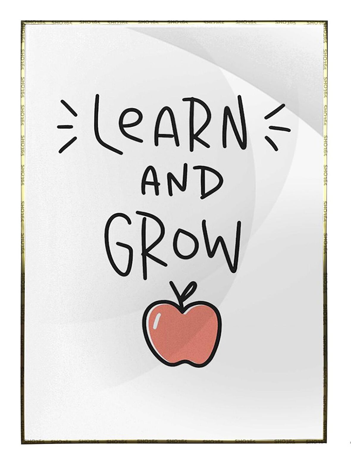 Shop365 Learn And Grow İngilizce Yazı Çocuk Eğitim Temalı Tablo Çerçeveli P-000501