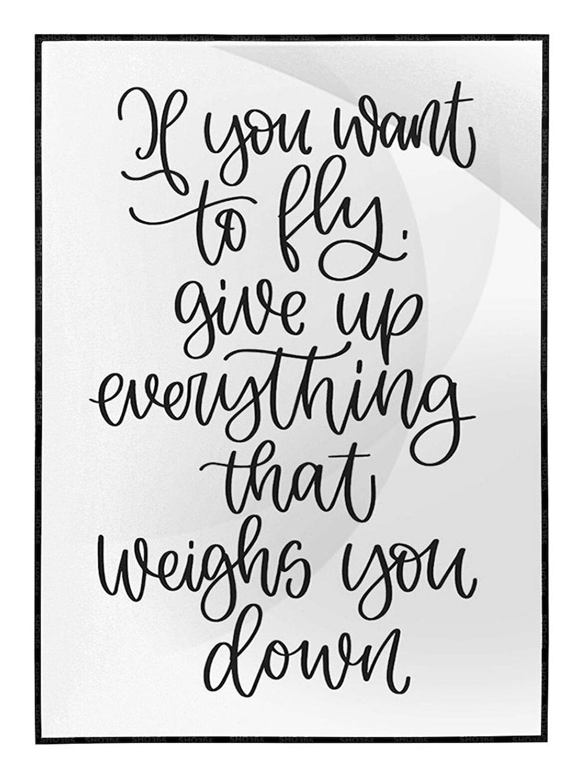 Shop365 If You Want To Fly..İngilizce Yazı Motivasyon Tablo Çerçeveli P-000521