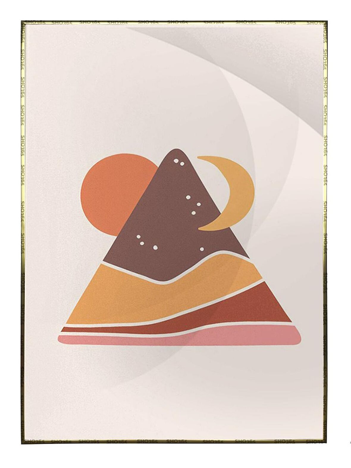 Shop365 Renkli Çizimler Manzara İllüstrasyon Modern Sanat Tuval Tablo Çerçeveli P-000525