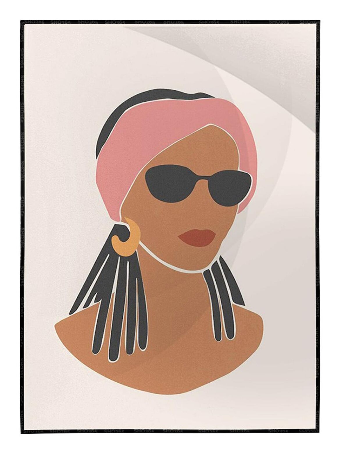 Shop365 Yaz Modası Kadın Pastel Renkler Modern Tablo Çerçeveli P-000543