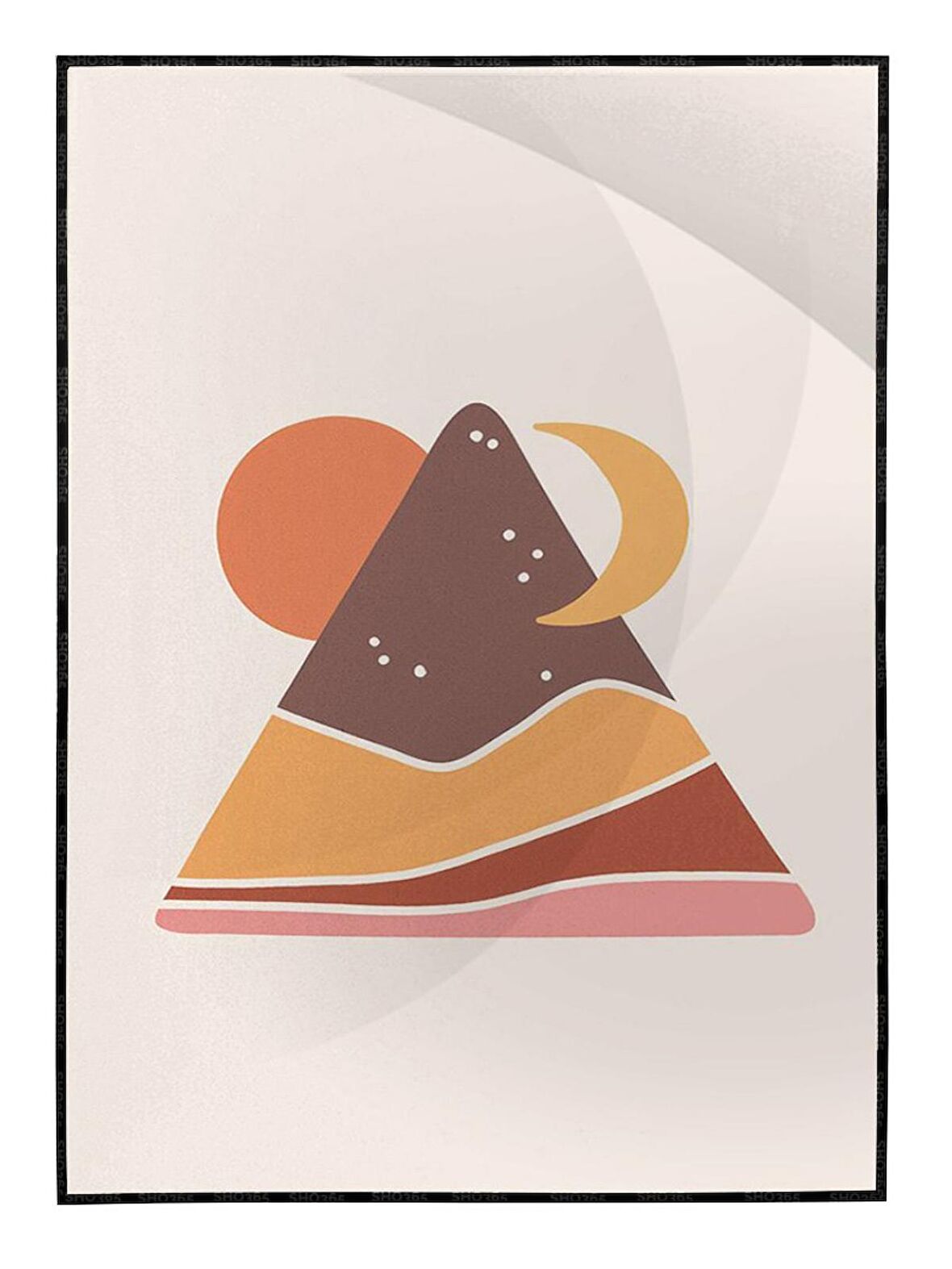 Shop365 Renkli Çizimler İllüstrasyon Modern Sanat Tuval Tablo Çerçeveli P-000557