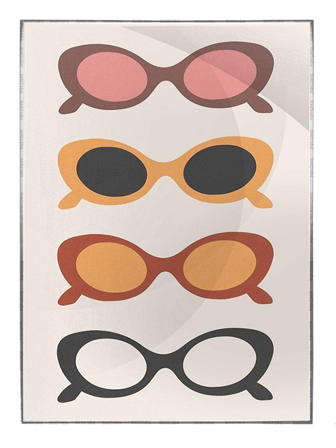 Shop365 Renkli Çizimler İllüstrasyon Modern Sanat Tuval Tablo Çerçeveli P-000561