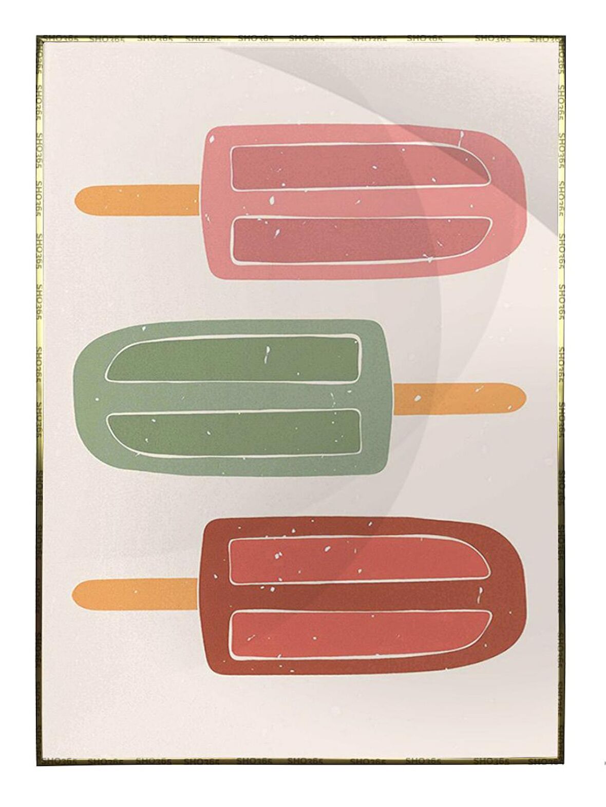 Shop365 Renkli Çizimler İllüstrasyon Modern Sanat Tuval Tablo Çerçeveli P-000573