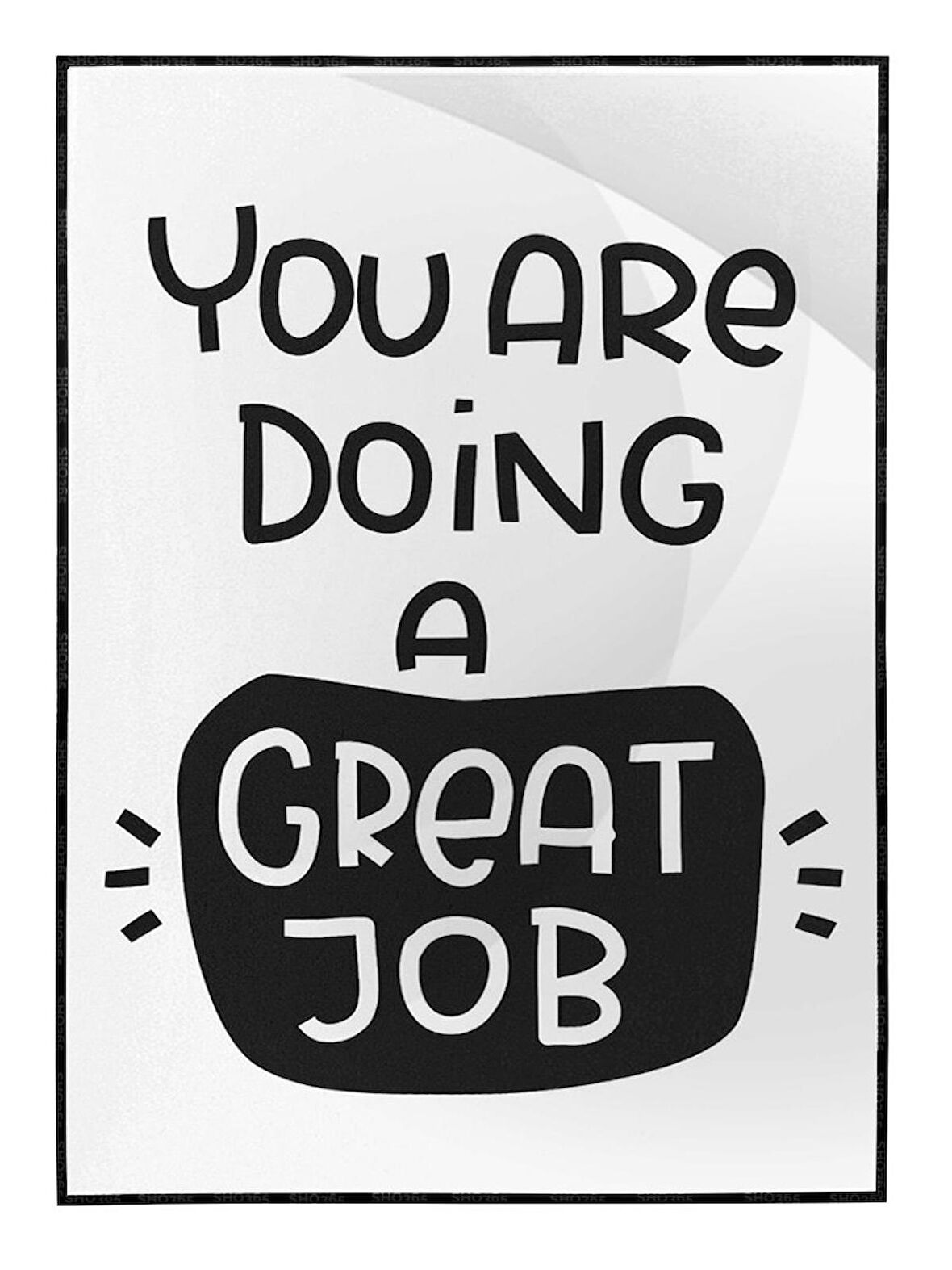 Shop365 You Are Doing A Great Job İngilizce Yazı Motivasyon Tablo Çerçeveli P-000628