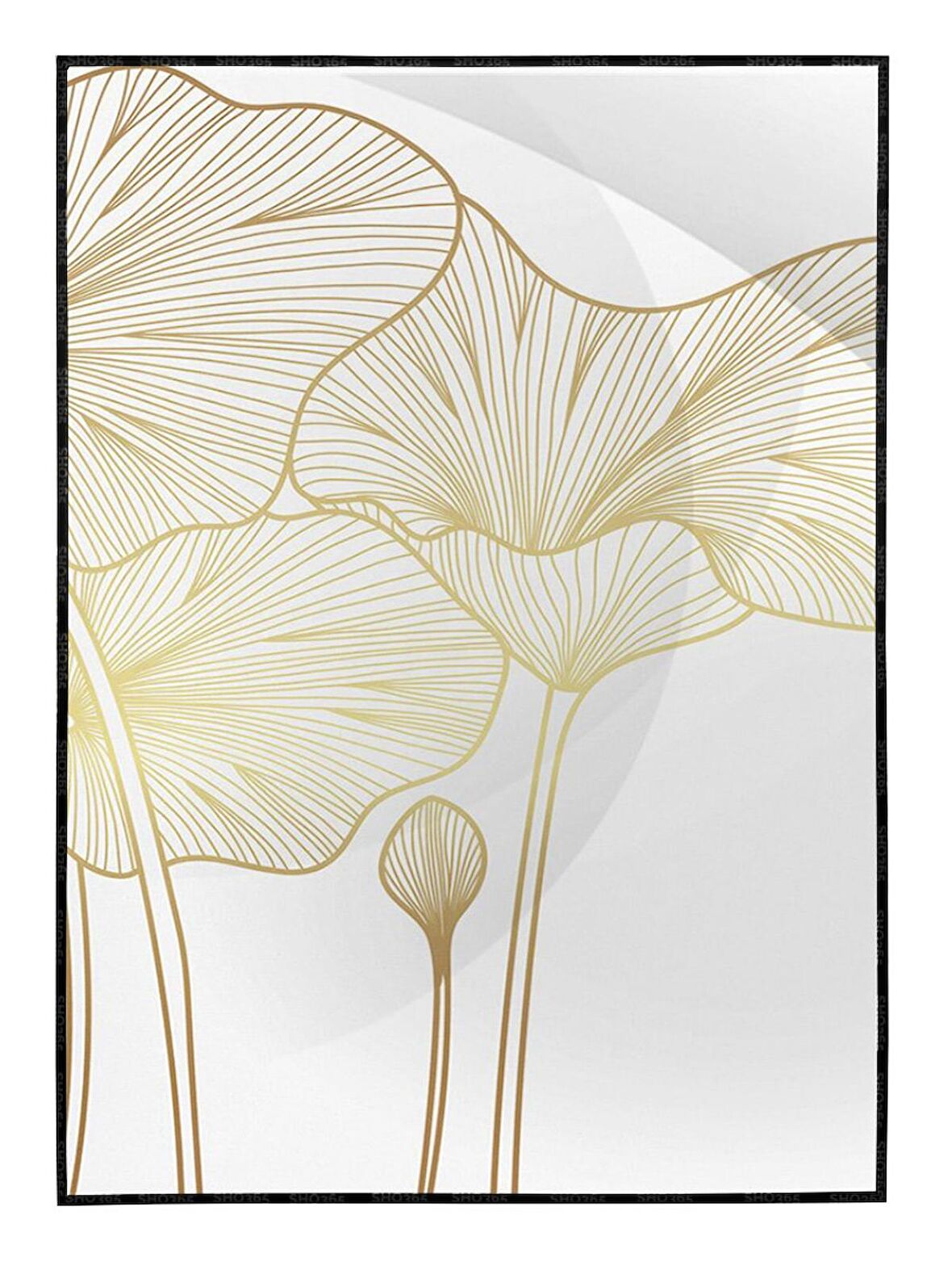 Shop365 Çiçekler Sarı Renkler Modern Tablo Çerçeveli P-000644