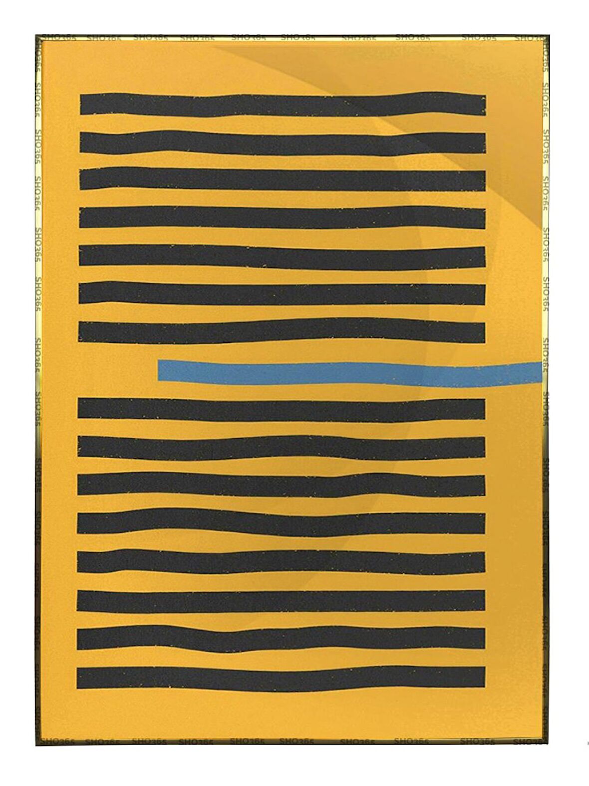 Shop365 Çizgiler Sarı Renkler Modern Tablo Çerçeveli P-000648