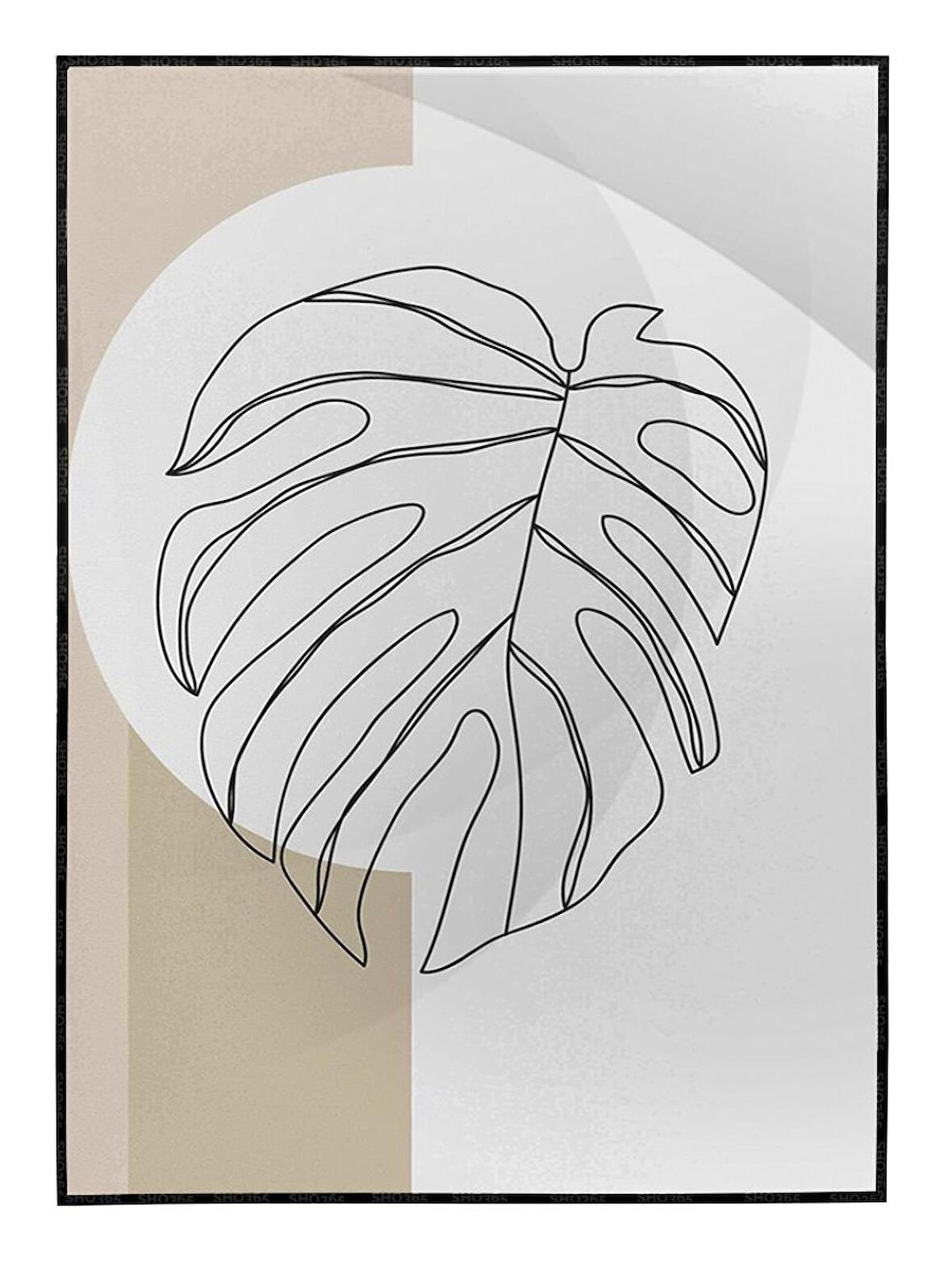 Shop365 Çiçekler Bitki Botanik İllüstrasyon Tablo Çerçeveli P-000702