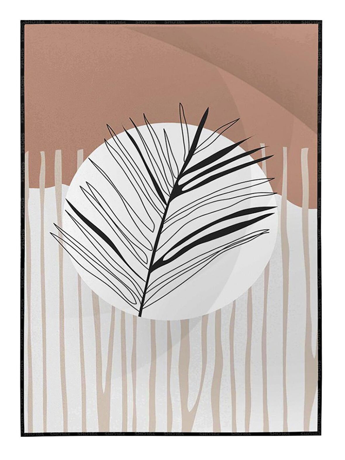 Shop365 Çiçekler Bitki Botanik İllüstrasyon Tablo Çerçeveli P-000759