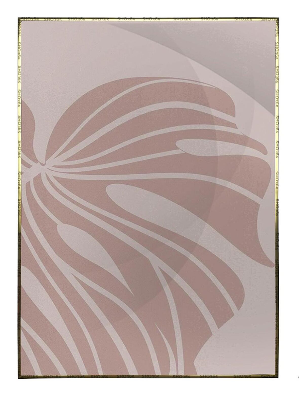 Shop365 Yapraklar ve Şekiller Karışık Renkler Modern Tablo Çerçeveli P-000802