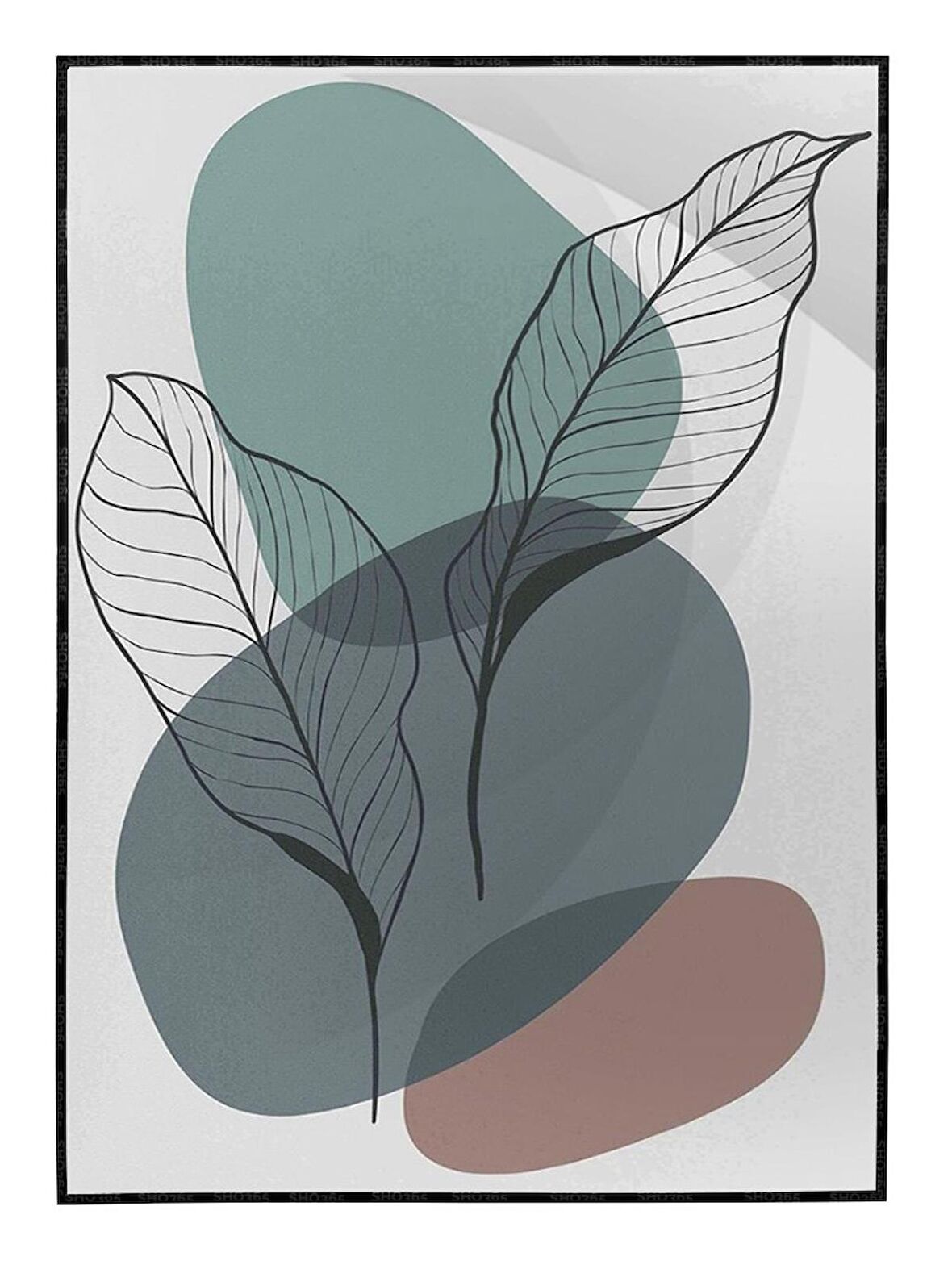 Shop365 Bitki Tasarım Modern Tablo Çerçeveli P-000850