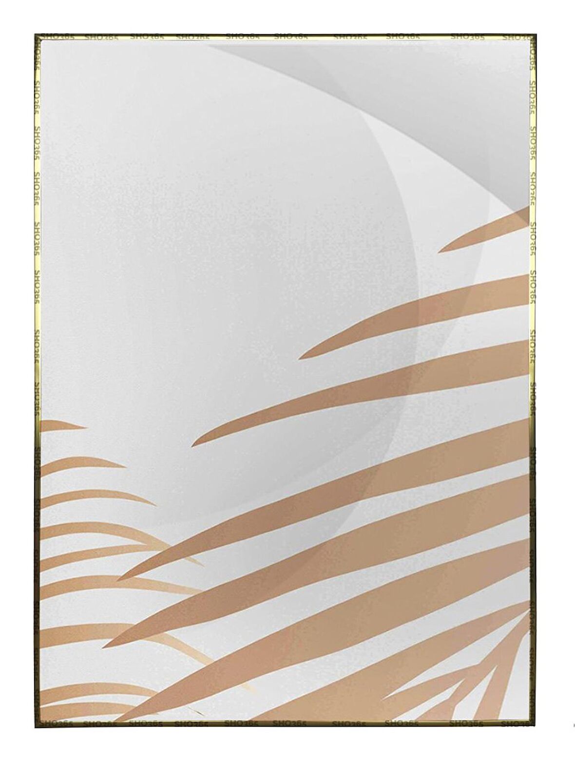 Shop365 Tropikal Yapraklar Turuncu Tonlar Modern Tablo Çerçeveli P-000864