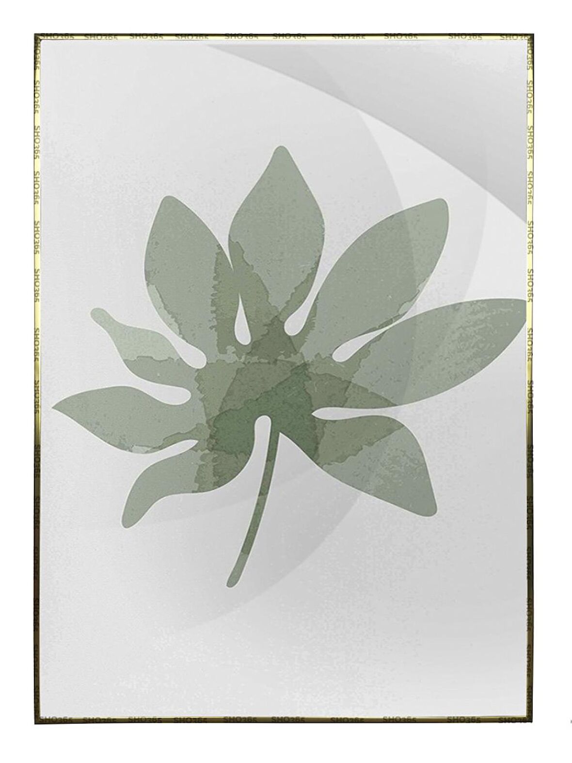 Shop365 Yapraklar Açık Tonlar Modern Tablo Çerçeveli P-000931