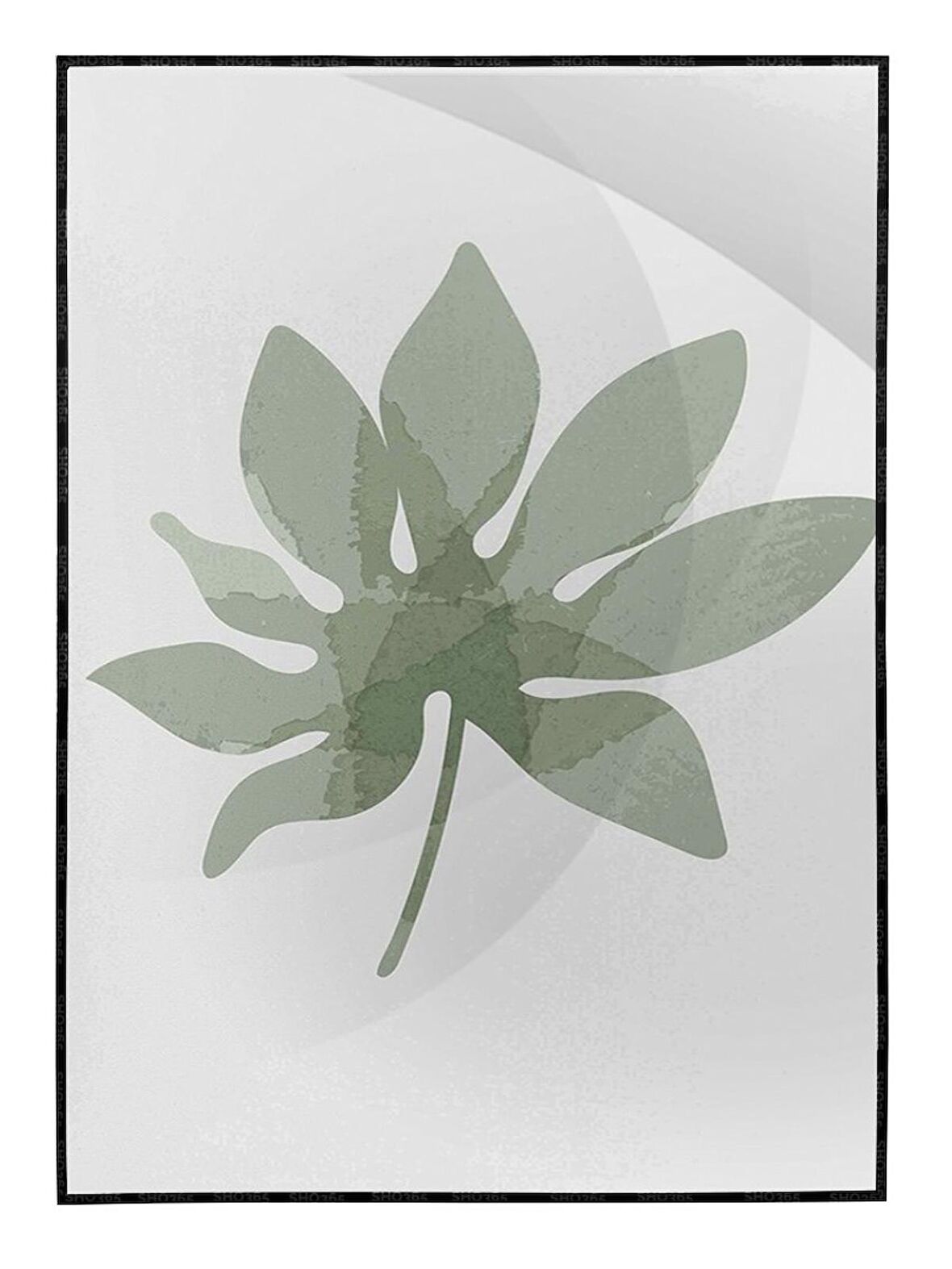 Shop365 Yapraklar Açık Tonlar Modern Tablo Çerçeveli P-000931