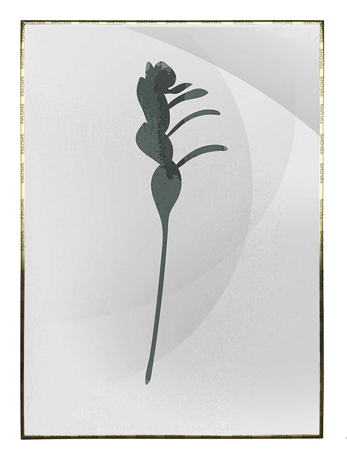 Shop365 Yapraklar Açık Tonlar Modern Tablo Çerçeveli P-000932